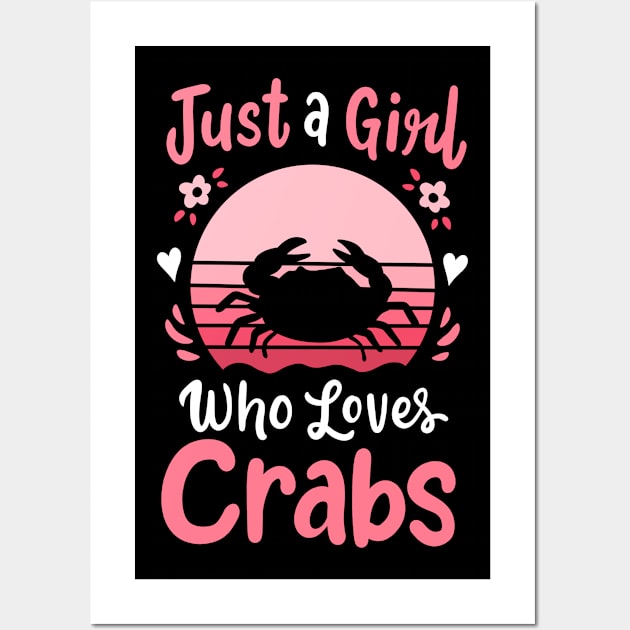 Crab Crabbing Crab Lover Retro Wall Art by CreativeGiftShop